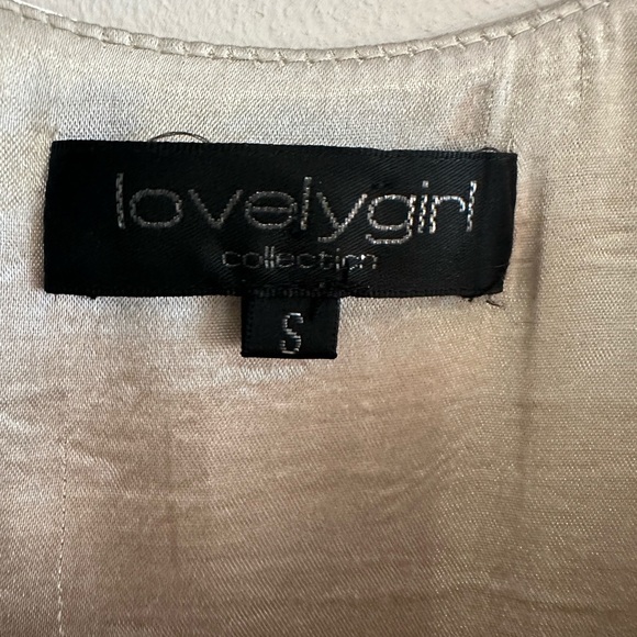 Lovelygirl Light Gold Dress Size S - Picture 2 of 5